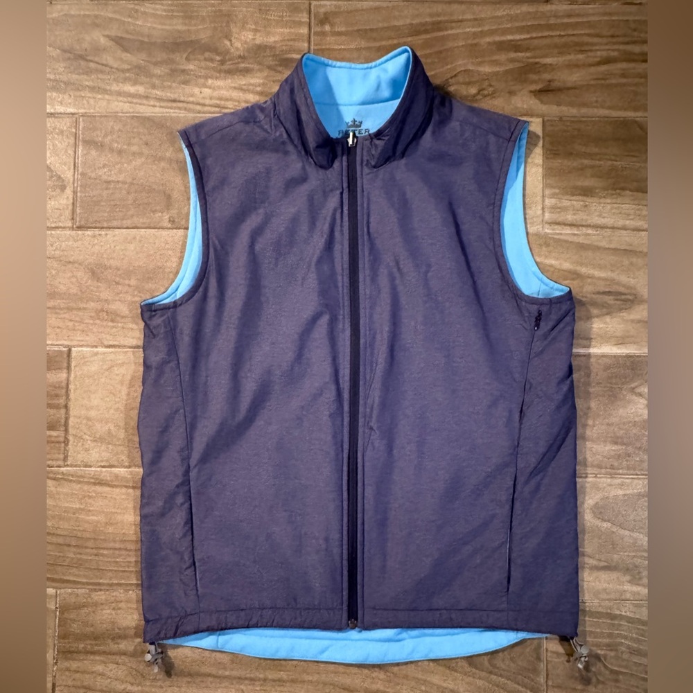 Peter Millar reversible Aqua and Gray Vest, M